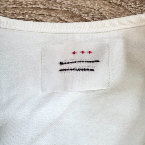 New Citizens of Humanity Renata Denim Jean Jacket Collarless White Pashmina - Picture 9 of 16